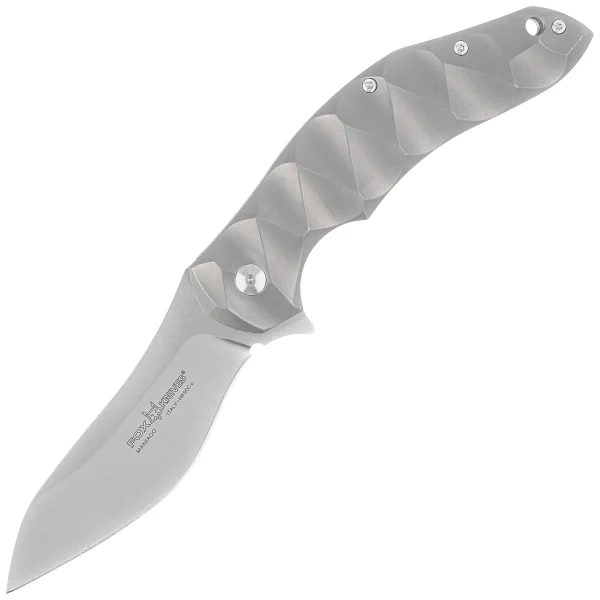 Nóż składany Fox Flipper Gray Titanium, Satin N690Co by Jens Ansø (FX-302)-1