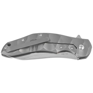 Nóż składany Fox Flipper Gray Titanium, Satin N690Co by Jens Ansø (FX-302)-2