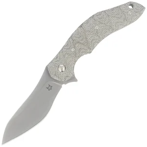Nóż składany Fox Flipper OD Green Canvas Micarta, Acid Stonewashed N690Co by Jens Ansø (FX-302 MOD)-1