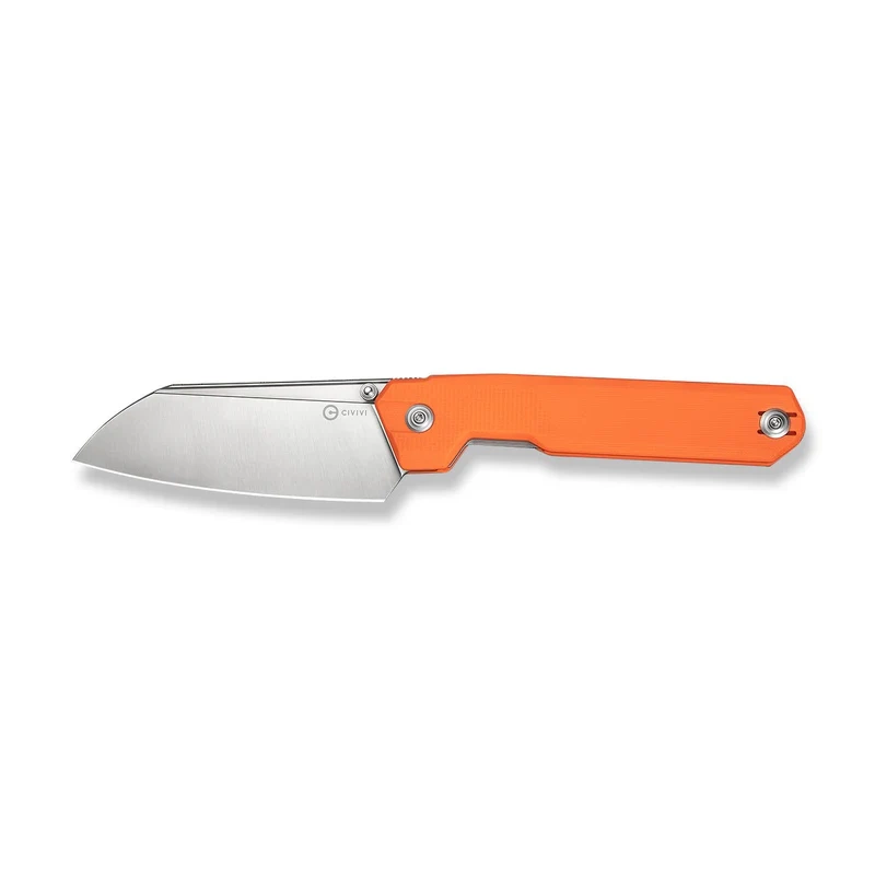 Hid Orange G10, Satin, innowacyjny składany nóż projektu polskiego knifemakera, Ostapa Hela przyciąga uwagę imponującą budową i potężną funkcjonalnością. Szeroka klinga Reverse Tanto ze stali nierdzewnej 14C28N, wygodna rękojeść z kompozytu G10. - LifeGun.pl Nóż składany Civivi Hid Orange G10, Satin 14C28N by Ostap Hel (C23008-4)-7