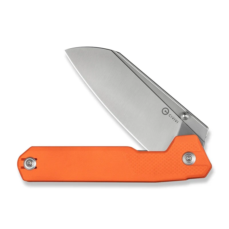 Hid Orange G10, Satin, innowacyjny składany nóż projektu polskiego knifemakera, Ostapa Hela przyciąga uwagę imponującą budową i potężną funkcjonalnością. Szeroka klinga Reverse Tanto ze stali nierdzewnej 14C28N, wygodna rękojeść z kompozytu G10. - LifeGun.pl Nóż składany Civivi Hid Orange G10, Satin 14C28N by Ostap Hel (C23008-4)-6