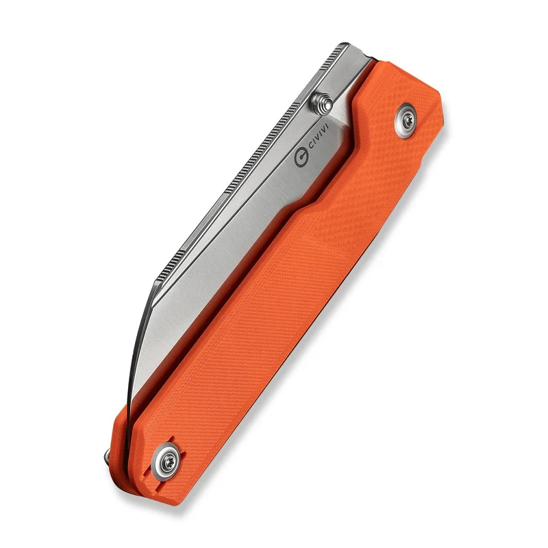 Hid Orange G10, Satin, innowacyjny składany nóż projektu polskiego knifemakera, Ostapa Hela przyciąga uwagę imponującą budową i potężną funkcjonalnością. Szeroka klinga Reverse Tanto ze stali nierdzewnej 14C28N, wygodna rękojeść z kompozytu G10. - LifeGun.pl Nóż składany Civivi Hid Orange G10, Satin 14C28N by Ostap Hel (C23008-4)-8
