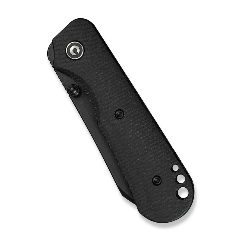 Crabby Black Canvas Micarta, Black Stonewashed – kompaktowy nóż składany EDC zaprojektowany przez Kena Oniona Jr.. Ergonomiczna rękojeść z Micartyi głownia typu sheepsfoot ze stali 14C28N oferują trwałość, wygodę i precyzję w nowoczesnym wydaniu. - LifeGun.pl Nóż składany Civivi Crabby Black Canvas Micarta, Black Stonewashed 14C28N by Ken Onion Jr. (C24055-3)-4