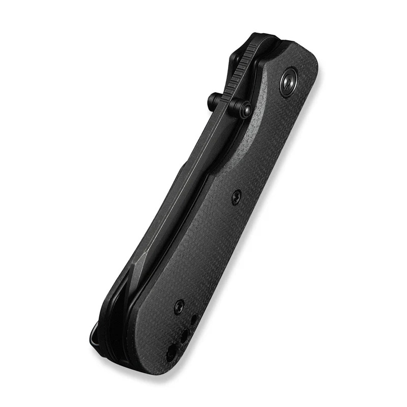 Crabby Black Canvas Micarta, Black Stonewashed – kompaktowy nóż składany EDC zaprojektowany przez Kena Oniona Jr.. Ergonomiczna rękojeść z Micartyi głownia typu sheepsfoot ze stali 14C28N oferują trwałość, wygodę i precyzję w nowoczesnym wydaniu. - LifeGun.pl Nóż składany Civivi Crabby Black Canvas Micarta, Black Stonewashed 14C28N by Ken Onion Jr. (C24055-3)-8