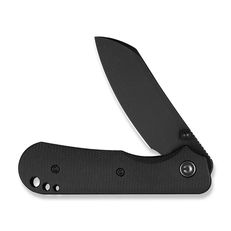 Crabby Black Canvas Micarta, Black Stonewashed – kompaktowy nóż składany EDC zaprojektowany przez Kena Oniona Jr.. Ergonomiczna rękojeść z Micartyi głownia typu sheepsfoot ze stali 14C28N oferują trwałość, wygodę i precyzję w nowoczesnym wydaniu. - LifeGun.pl Nóż składany Civivi Crabby Black Canvas Micarta, Black Stonewashed 14C28N by Ken Onion Jr. (C24055-3)-6