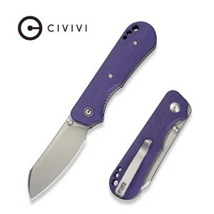 Nóż składany Civivi Crabby Purple G10, Stonewashed 14C28N by Ken Onion Jr. (C24055-2)-1