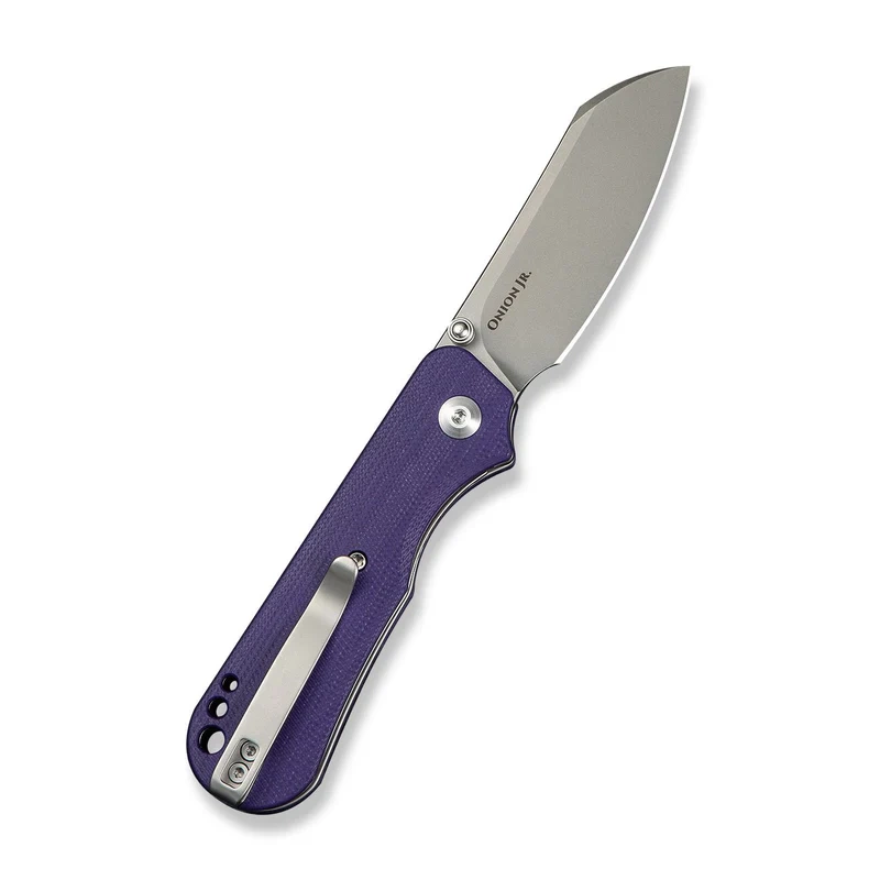 Crabby Purple G10, Stonewashed kompaktowy nóż składany EDC zaprojektowany przez Kena Oniona Jr.. Ergonomiczna rękojeść z G10 i głownia typu sheepsfoot ze stali 14C28N oferują trwałość, wygodę i precyzję w nowoczesnym, taktycznym wydaniu. - LifeGun.pl Nóż składany Civivi Crabby Purple G10, Stonewashed 14C28N by Ken Onion Jr. (C24055-2)-3