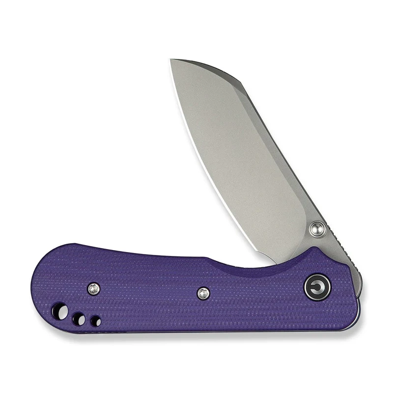 Crabby Purple G10, Stonewashed kompaktowy nóż składany EDC zaprojektowany przez Kena Oniona Jr.. Ergonomiczna rękojeść z G10 i głownia typu sheepsfoot ze stali 14C28N oferują trwałość, wygodę i precyzję w nowoczesnym, taktycznym wydaniu. - LifeGun.pl Nóż składany Civivi Crabby Purple G10, Stonewashed 14C28N by Ken Onion Jr. (C24055-2)-6