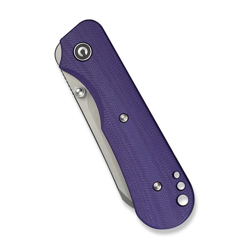 Crabby Purple G10, Stonewashed kompaktowy nóż składany EDC zaprojektowany przez Kena Oniona Jr.. Ergonomiczna rękojeść z G10 i głownia typu sheepsfoot ze stali 14C28N oferują trwałość, wygodę i precyzję w nowoczesnym, taktycznym wydaniu. - LifeGun.pl Nóż składany Civivi Crabby Purple G10, Stonewashed 14C28N by Ken Onion Jr. (C24055-2)-4