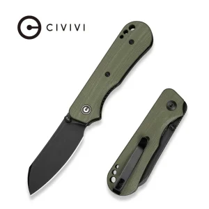 Nóż składany Civivi Crabby OD Green G10, Black Stonewashed 14C28N by Ken Onion Jr. (C24055-1)-1