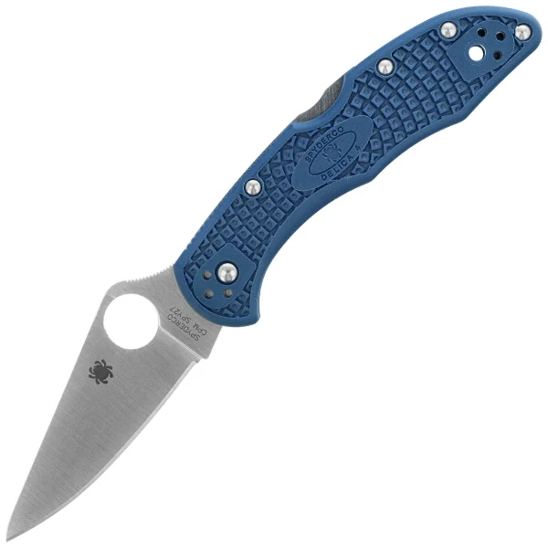 Nóż składany Spyderco Delica 4 Cobalt Blue FRN, Satin CPM SPY27 by Sal Glesser (C11PCBL)-1