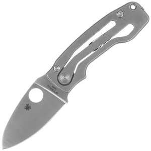 Nóż składany Spyderco Pits 2 Slipit Gray Titanium, Satin M398 by Mike Read (C269TIP)-1