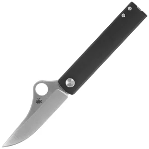Nóż składany Spyderco Essenza Black Aluminium, Satin N690Co by Riccardo Gobbato (C272ALBKP)-1