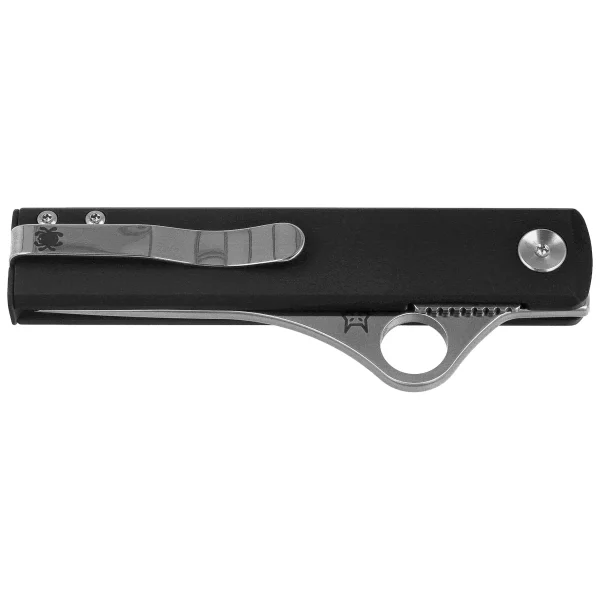 Nóż składany Spyderco Essenza Black Aluminium, Satin N690Co by Riccardo Gobbato (C272ALBKP)-2