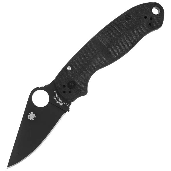 Nóż składany Spyderco Para 3 Salt Black G10, Black DLC MagnaCut by Sal, Eric Glesser (C223GMCBKP)-1