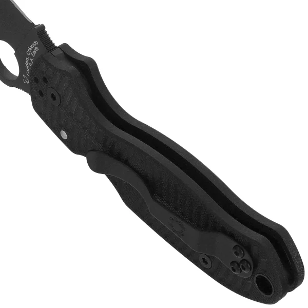 Nóż składany Spyderco Para 3 Salt Black G10, Black DLC MagnaCut by Sal, Eric Glesser (C223GMCBKP)-3