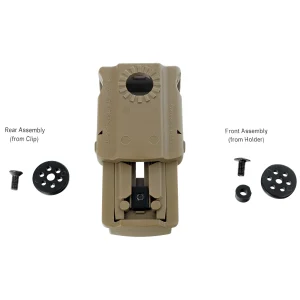 Mocowanie na pas ESP Roto 360° Belt Clip, zaciskane - Khaki (UBC-01 KH)-2