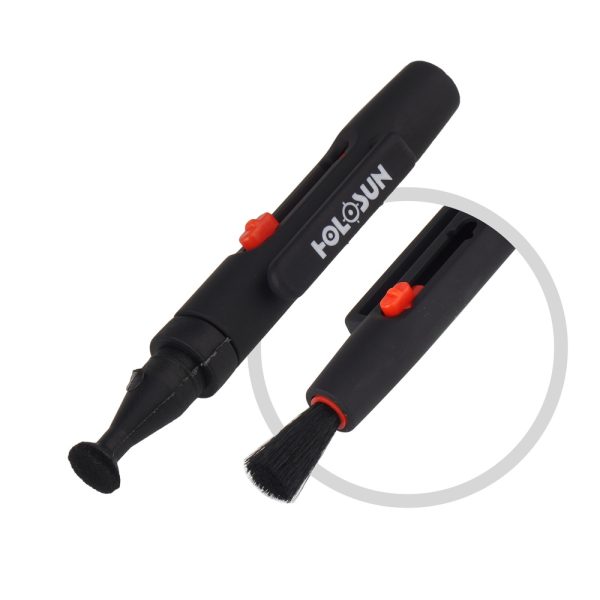 Holosun - Szczotka z gąbką do czyszczenia optyki - Czarna - HS-LENS-CLEANING-PEN-1