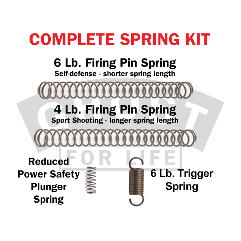 Zestaw Rocket 3.5 Complete Trigger Kit zawiera, przerywacz Evo Elite 3.5/1.58 kg, sprężynę spustu 6.0 lb, sprężynę iglicy 4.0 lb, sprężynę iglicy 6.0 lb oraz osłabioną sprężynę blokady iglicy. - LifeGun.pl Zestaw Rocket 35 + narzędzia do Glock GEN 1 52