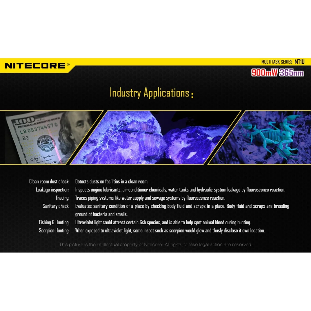 Latarka UV Nitecore MT1U 9 Latarka UV Nitecore MT1U