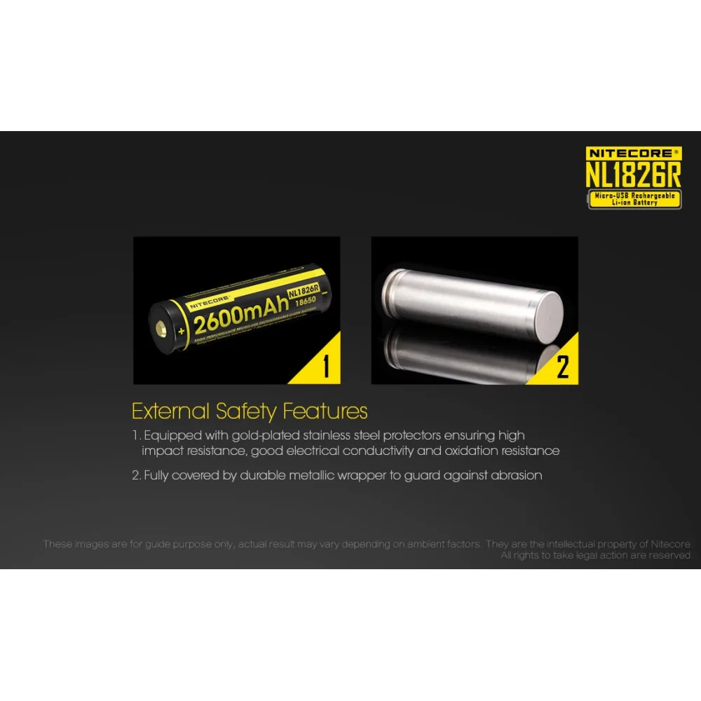 Akumulator Nitecore 18650 Micro USB NL1826R 2600mAh 8 Akumulator Nitecore 18650 Micro USB NL1826R 2600mAh