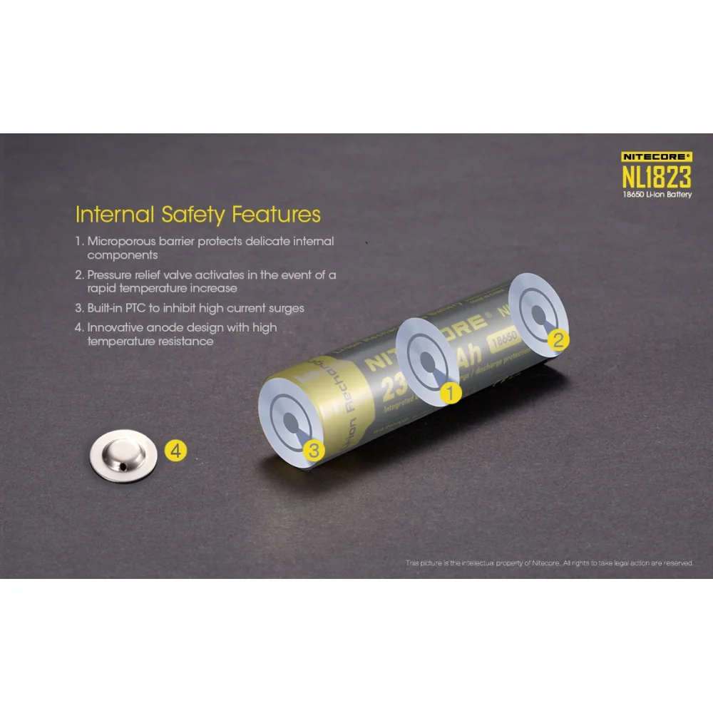 Akumulator Nitecore 18650 NL1823 2300mAh 4 Akumulator Nitecore 18650 NL1823 2300mAh