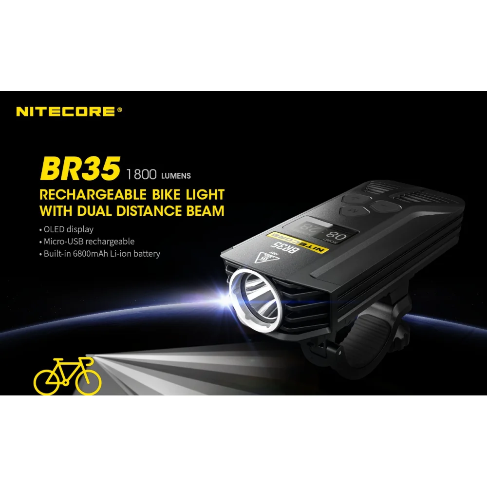 Latarka Rowerowa Nitecore BR35 1800 Lumenów 6 Latarka Rowerowa Nitecore BR35 1800 Lumenów