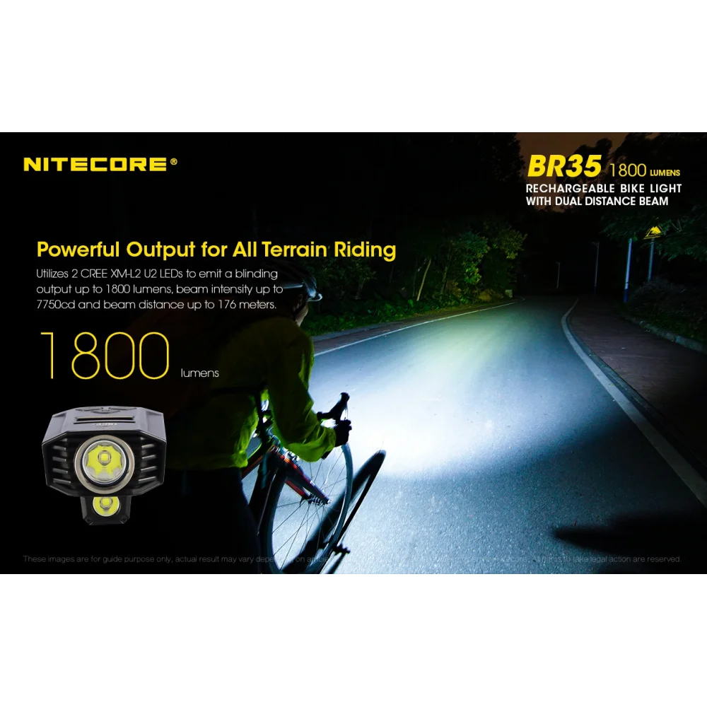 Latarka Rowerowa Nitecore BR35 1800 Lumenów 7 Latarka Rowerowa Nitecore BR35 1800 Lumenów