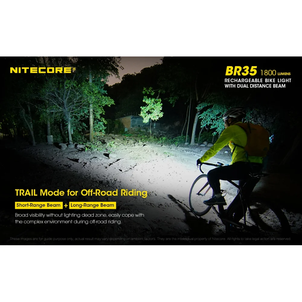 Latarka Rowerowa Nitecore BR35 1800 Lumenów 14 Latarka Rowerowa Nitecore BR35 1800 Lumenów