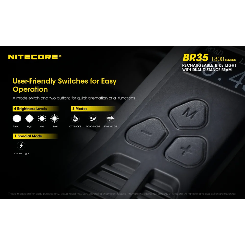 Latarka Rowerowa Nitecore BR35 1800 Lumenów 15 Latarka Rowerowa Nitecore BR35 1800 Lumenów