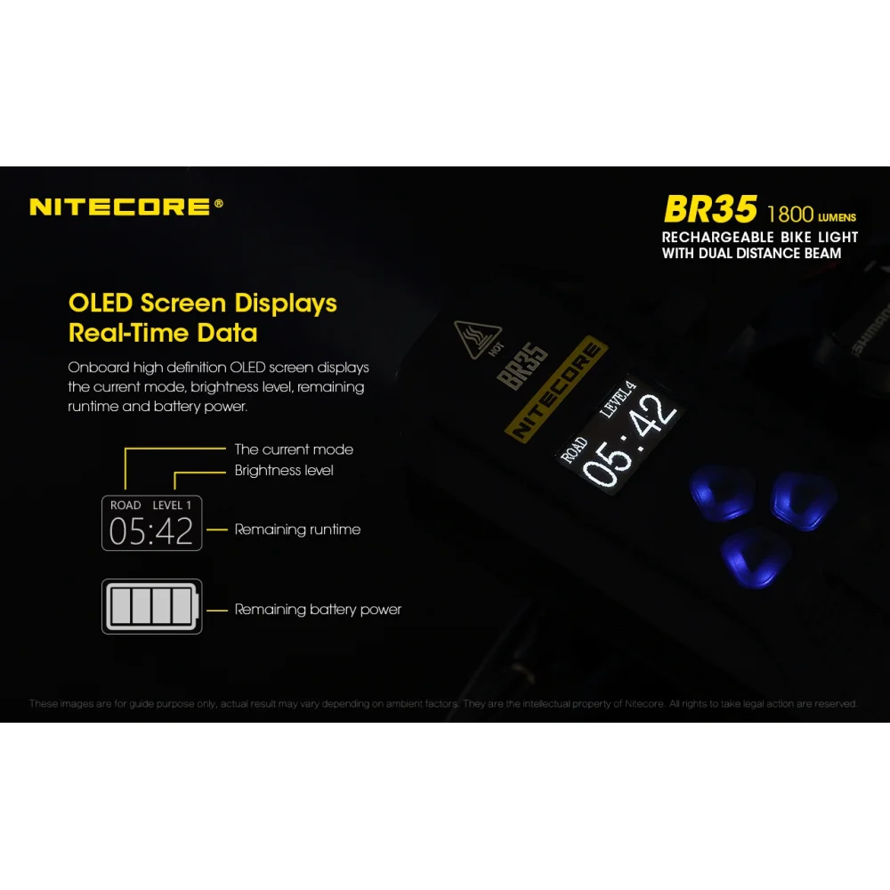 Latarka Rowerowa Nitecore BR35 1800 Lumenów 17 Latarka Rowerowa Nitecore BR35 1800 Lumenów