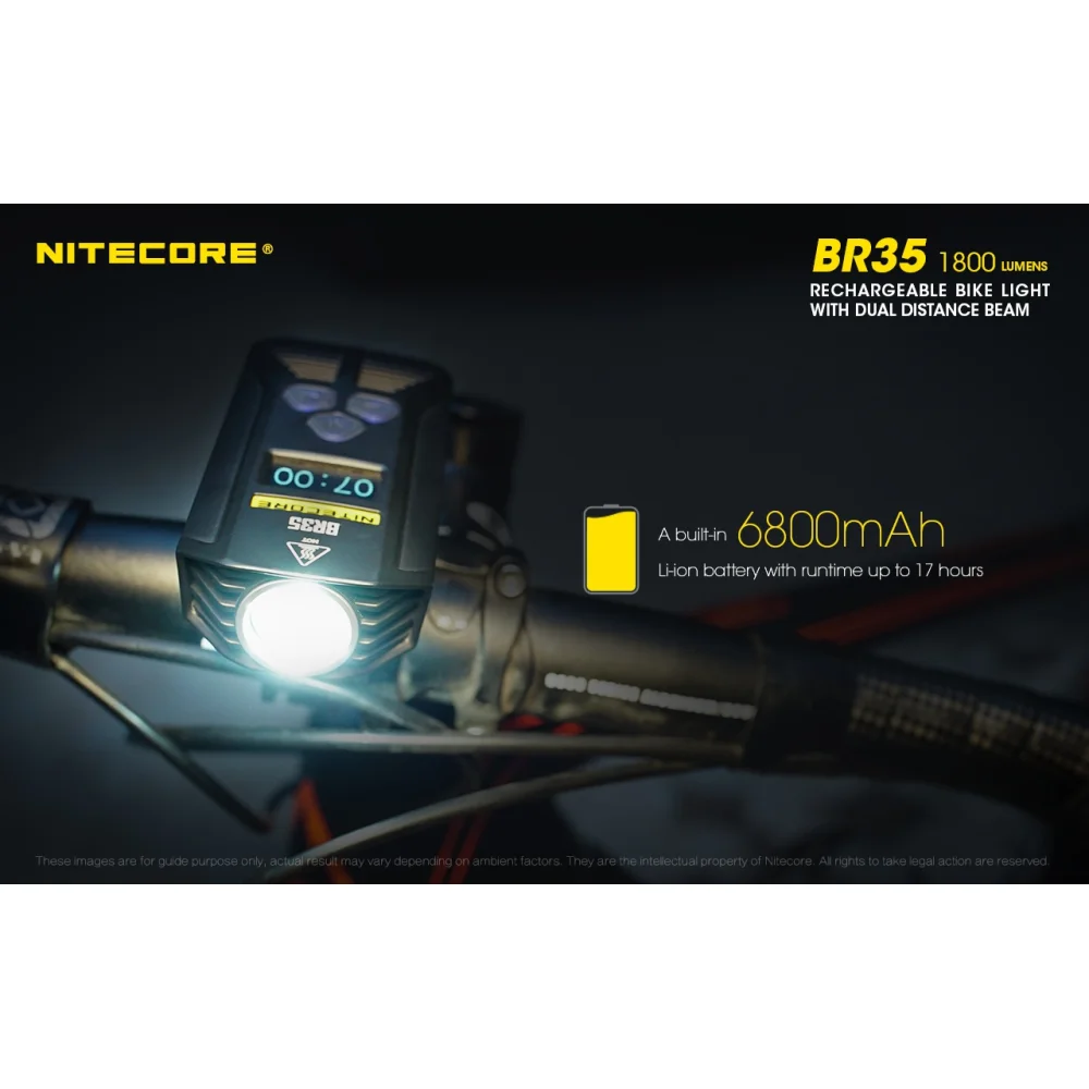 Latarka Rowerowa Nitecore BR35 1800 Lumenów 19 Latarka Rowerowa Nitecore BR35 1800 Lumenów