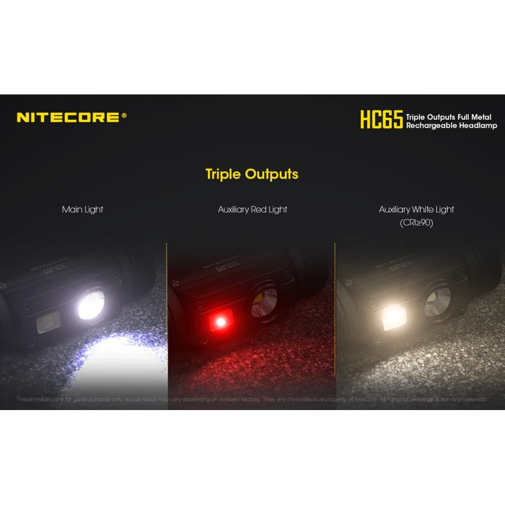 Czołówka Nitecore HC65 1000 Lumenów 7 Czołówka Nitecore HC65 1000 Lumenów