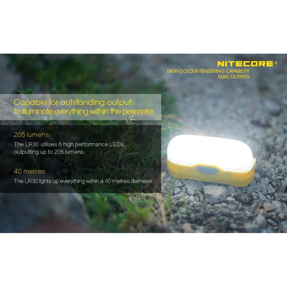Latarka Nitecore LR30 205 lumenów Niebieska 7 Latarka Nitecore LR30 205 lumenów Niebieska