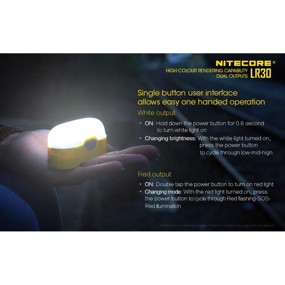 Latarka Nitecore LR30 205 lumenów Niebieska 12 Latarka Nitecore LR30 205 lumenów Niebieska