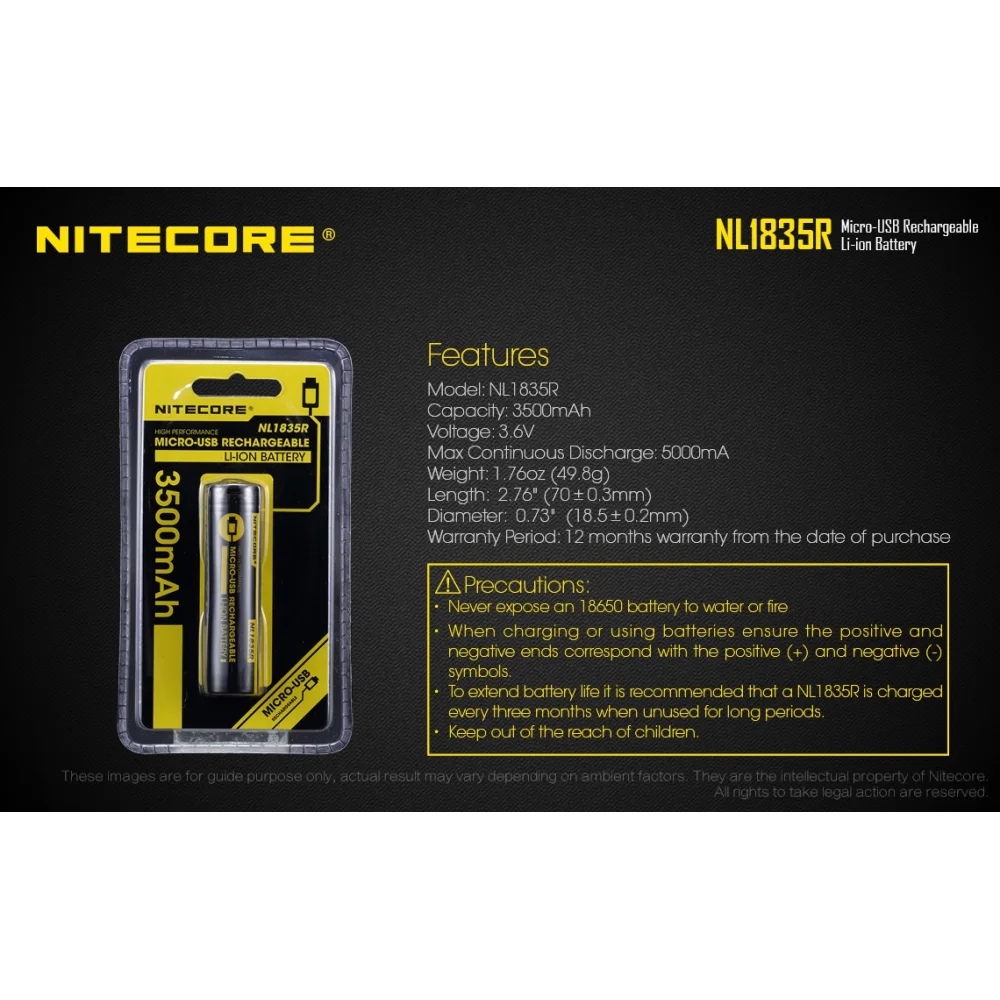 Akumulator Nitecore NL1835R 3500mAh 12 Akumulator Nitecore NL1835R 3500mAh