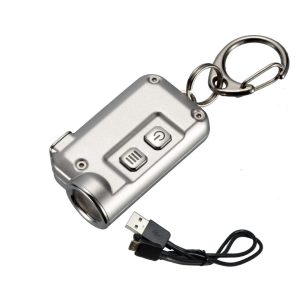 Latarka Nitecore TINI Srebrna 380 Lumenów-1