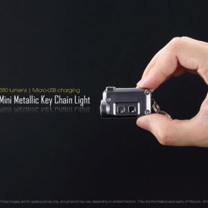 Latarka Nitecore TINI Srebrna 380 Lumenów-2