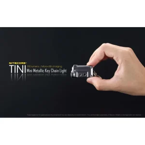 Latarka Nitecore TINI Srebrna 380 Lumenów