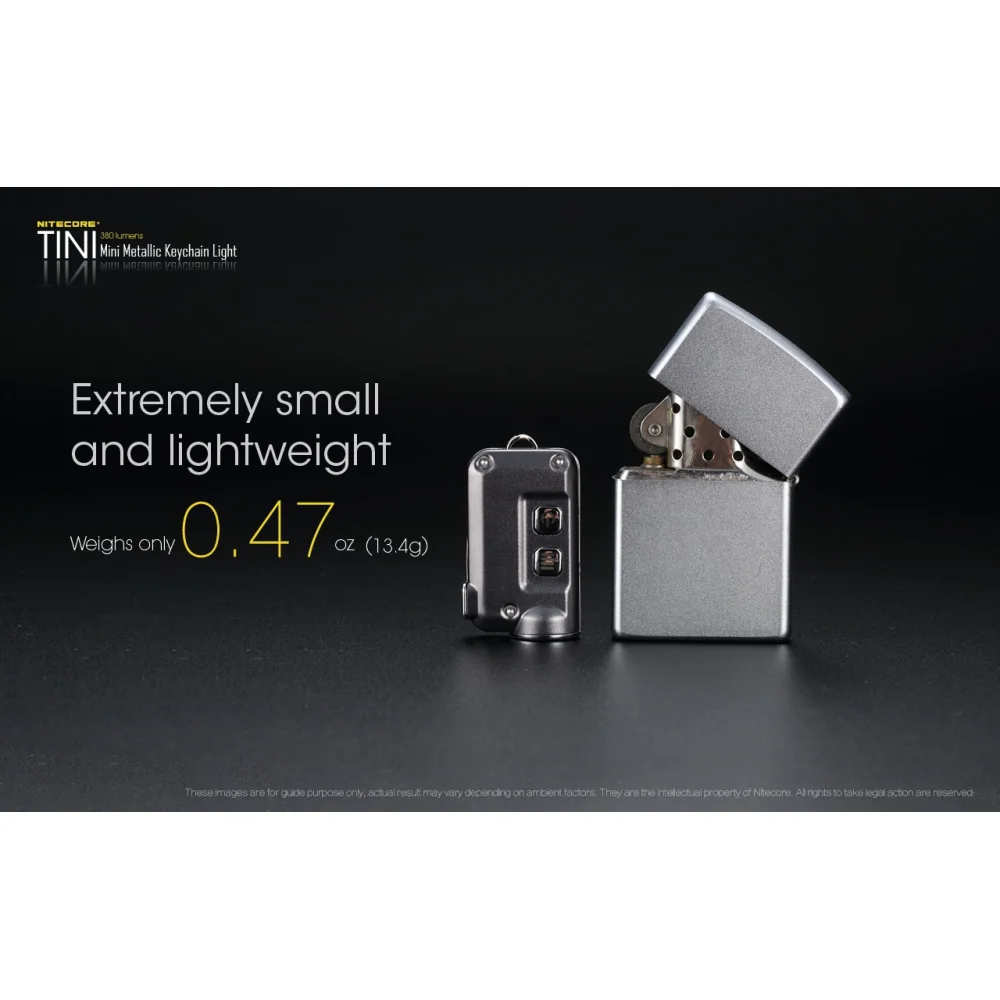 Latarka Nitecore TINI Srebrna 380 Lumenów 8 Latarka Nitecore TINI Srebrna 380 Lumenów