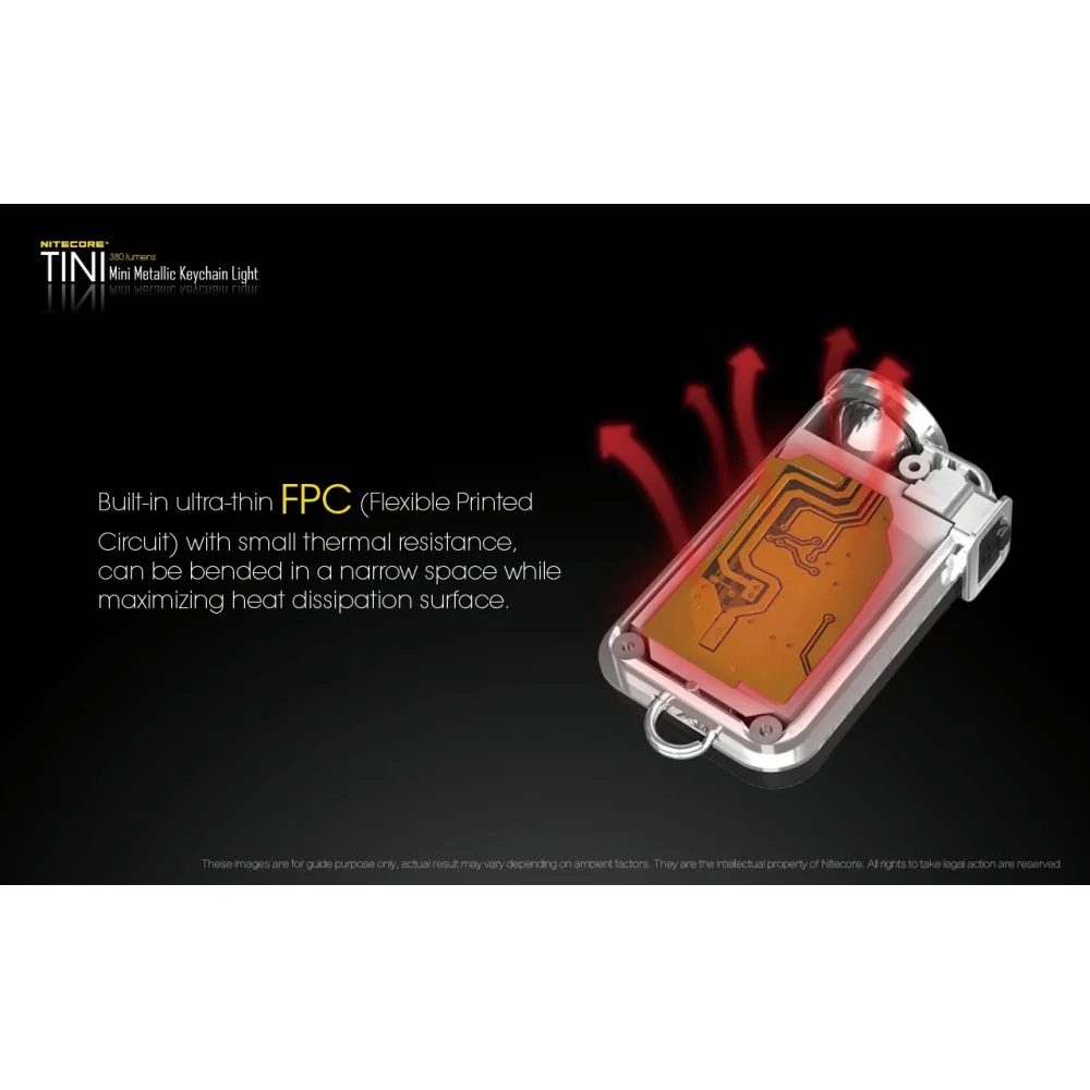 Latarka Nitecore TINI Srebrna 380 Lumenów 10 Latarka Nitecore TINI Srebrna 380 Lumenów