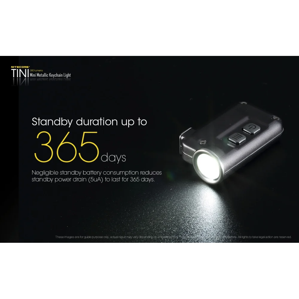 Latarka Nitecore TINI Srebrna 380 Lumenów 12 Latarka Nitecore TINI Srebrna 380 Lumenów