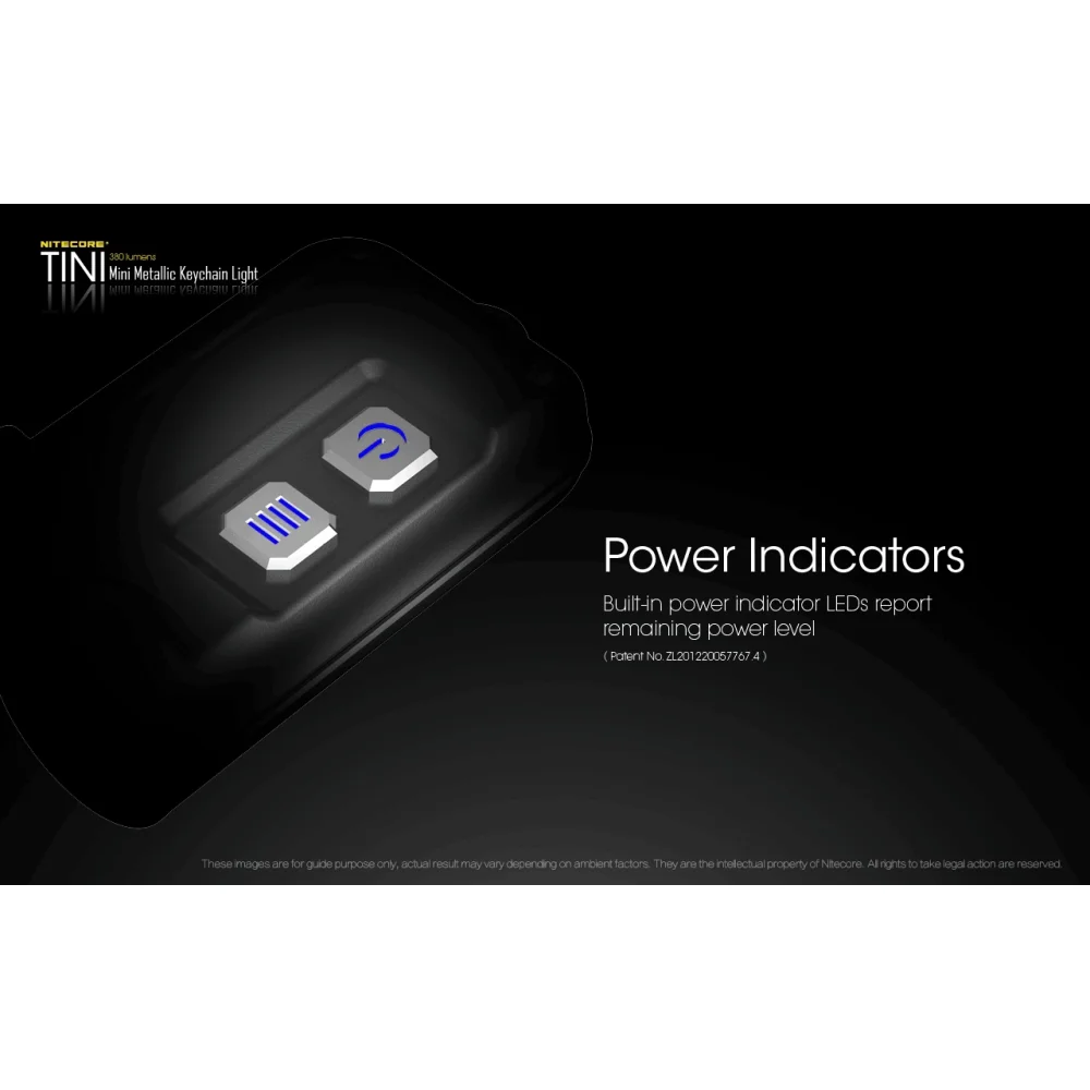 Latarka Nitecore TINI Srebrna 380 Lumenów 19 Latarka Nitecore TINI Srebrna 380 Lumenów