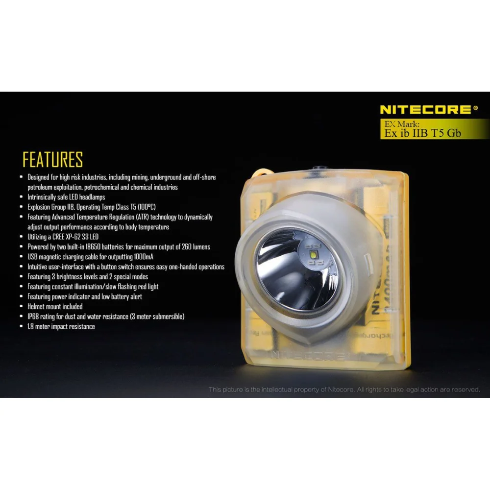 Czołówka Nitecore EH1 260 Lumenów 25 Czołówka Nitecore EH1 260 Lumenów