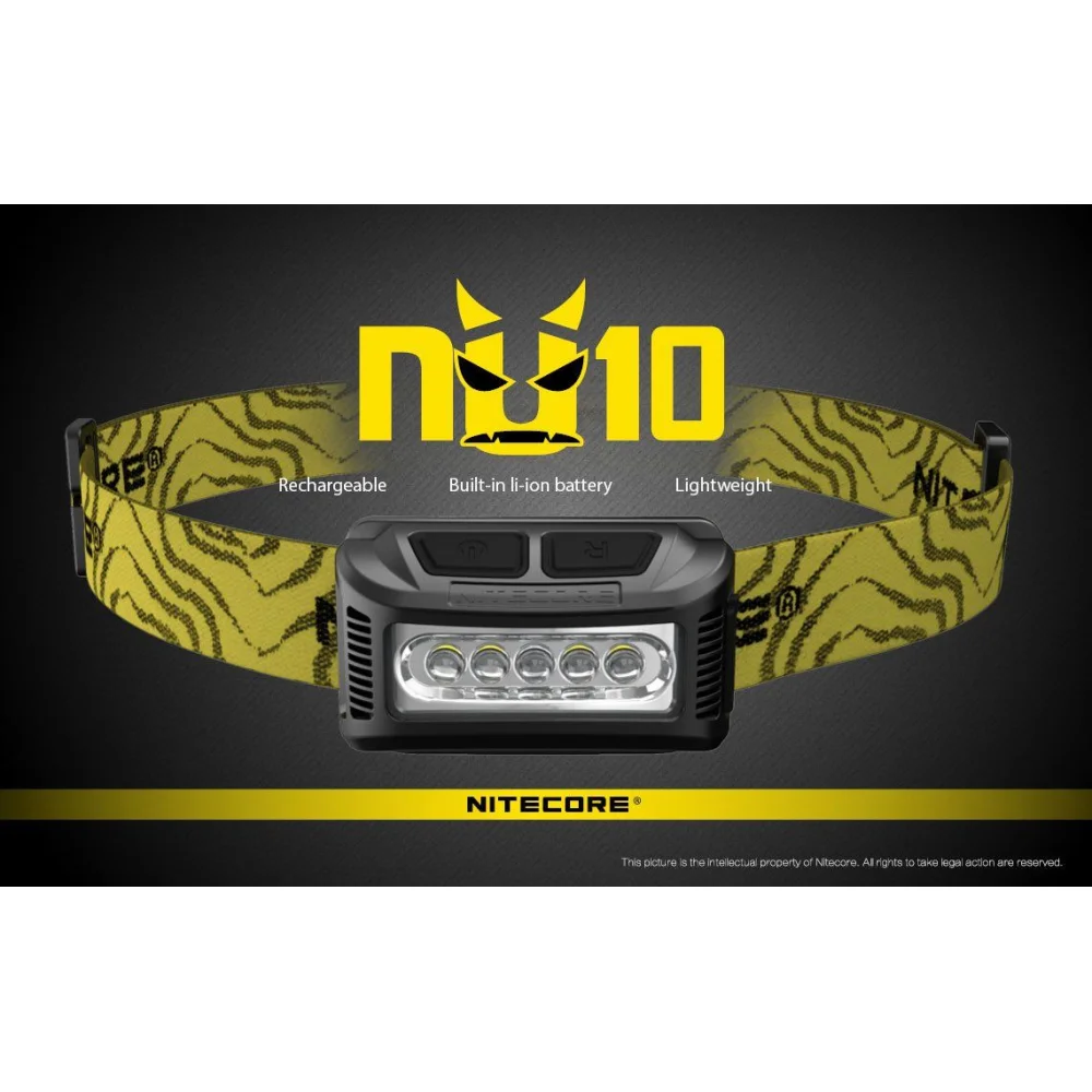 Czołówka Nitecore NU10 160 Lumenów Czarna 7 Czołówka Nitecore NU10 160 Lumenów Czarna