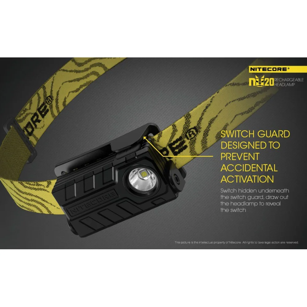 Czołówka Nitecore NU20 360 lumenów Żółta 15 Czołówka Nitecore NU20 360 lumenów Żółta