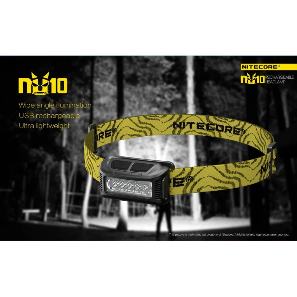 Czołówka Nitecore NU10 160 Lumenów Niebieska 6 Czołówka Nitecore NU10 160 Lumenów Niebieska