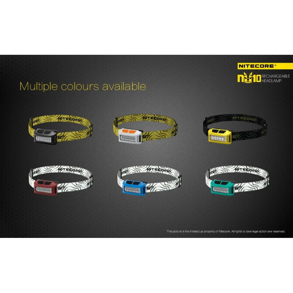 Czołówka Nitecore NU10 160 Lumenów Niebieska 19 Czołówka Nitecore NU10 160 Lumenów Niebieska
