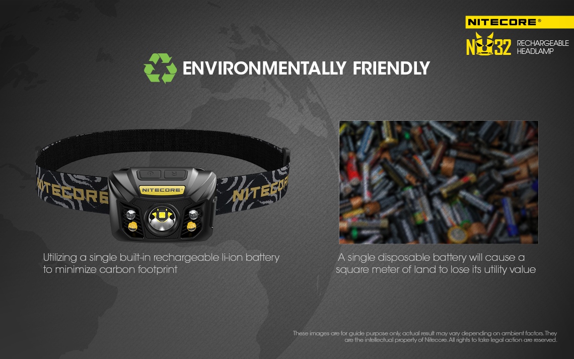 Światło S.O.S.: Tak | Maksymalny czas pracy (godz.): 330 | Zasięg wiązki światła (m): 125 | Długość całkowita (mm): 63 | Waga (g): 76.4 | Moc światła (L): 550 - LifeGun.pl Czołówka Nitecore NU32 550 lumenów-12