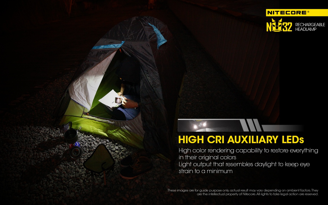 Światło S.O.S.: Tak | Maksymalny czas pracy (godz.): 330 | Zasięg wiązki światła (m): 125 | Długość całkowita (mm): 63 | Waga (g): 76.4 | Moc światła (L): 550 - LifeGun.pl Czołówka Nitecore NU32 550 lumenów-16